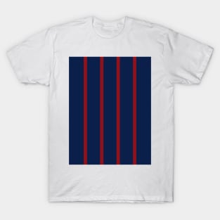 Bordeaux Navy Maroon Pinstripes Retro 1994 T-Shirt